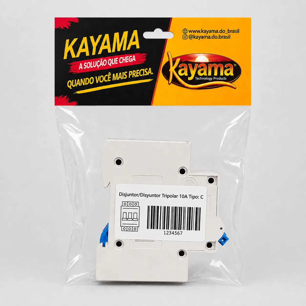 Disjuntor Tripolar 16A Curva C Kayama Proteção Elétrica(Encartelado)