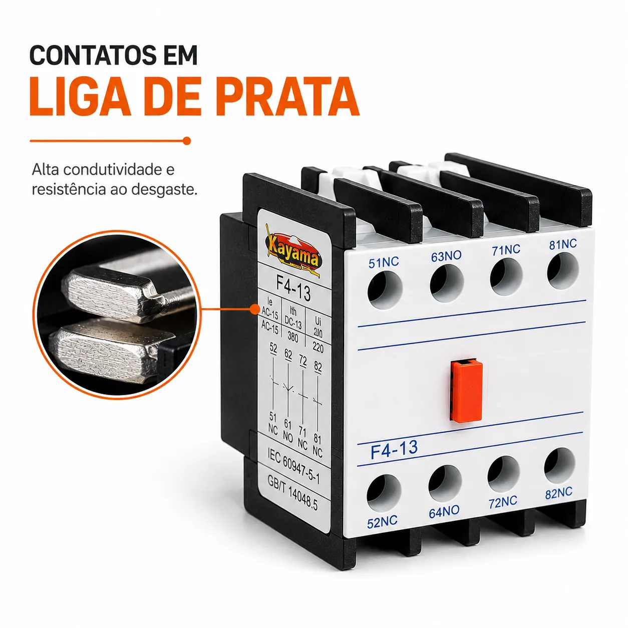 Bloco Auxiliar CJX2 1NC + 3NO - KAYAMA — imagem 13