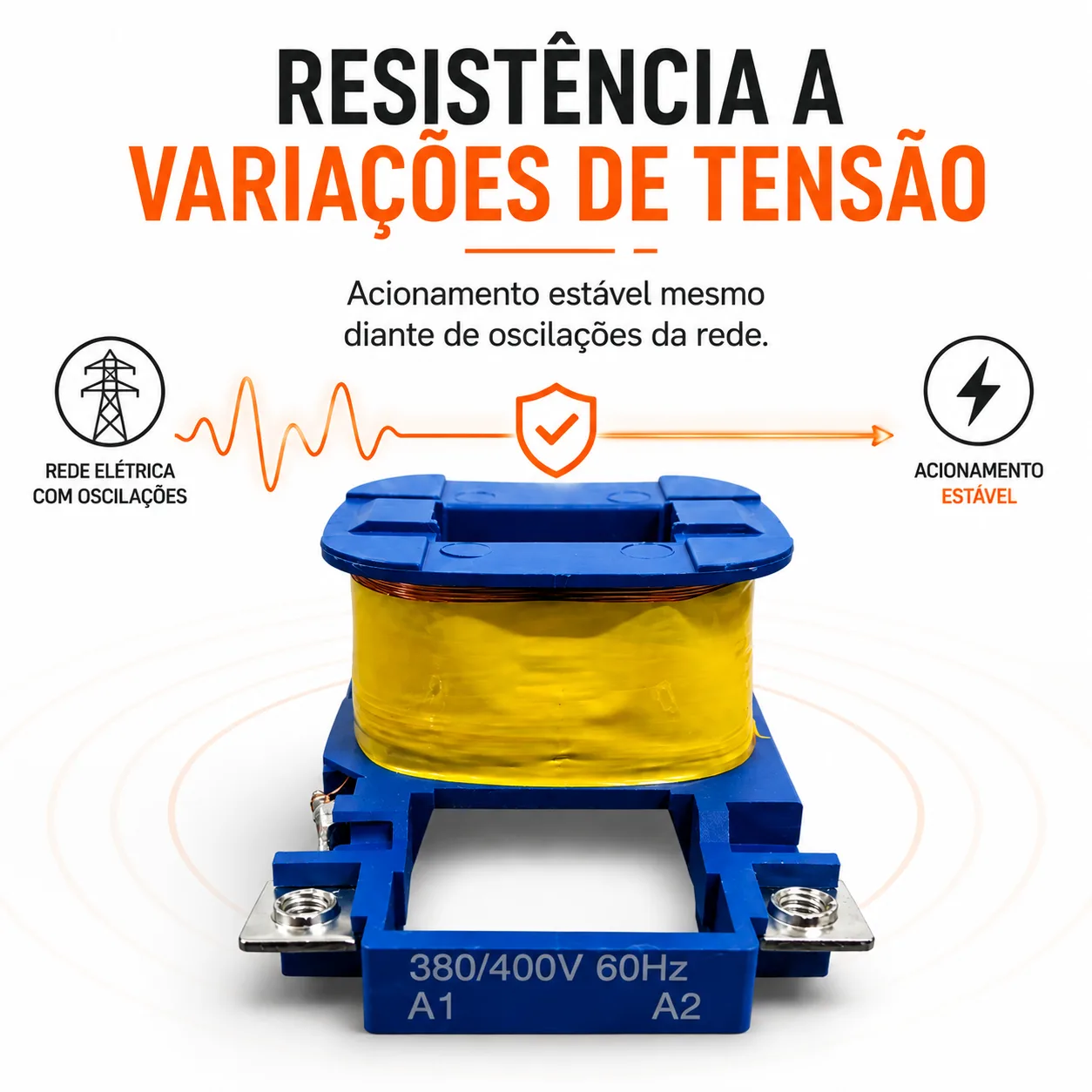 Bobina para contator CJX2 de 9 a 18 A - KAYAMA 127Vca — imagem 4