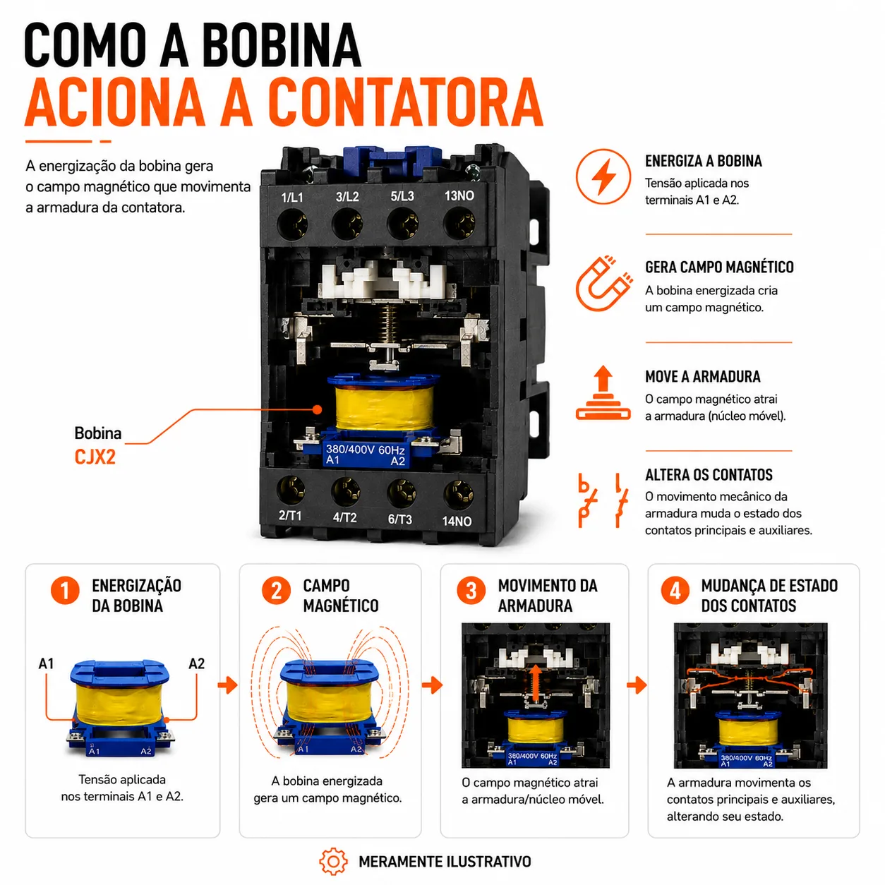 Bobina para contator CJX2 de 9 a 18 A - KAYAMA 127Vca — imagem 7