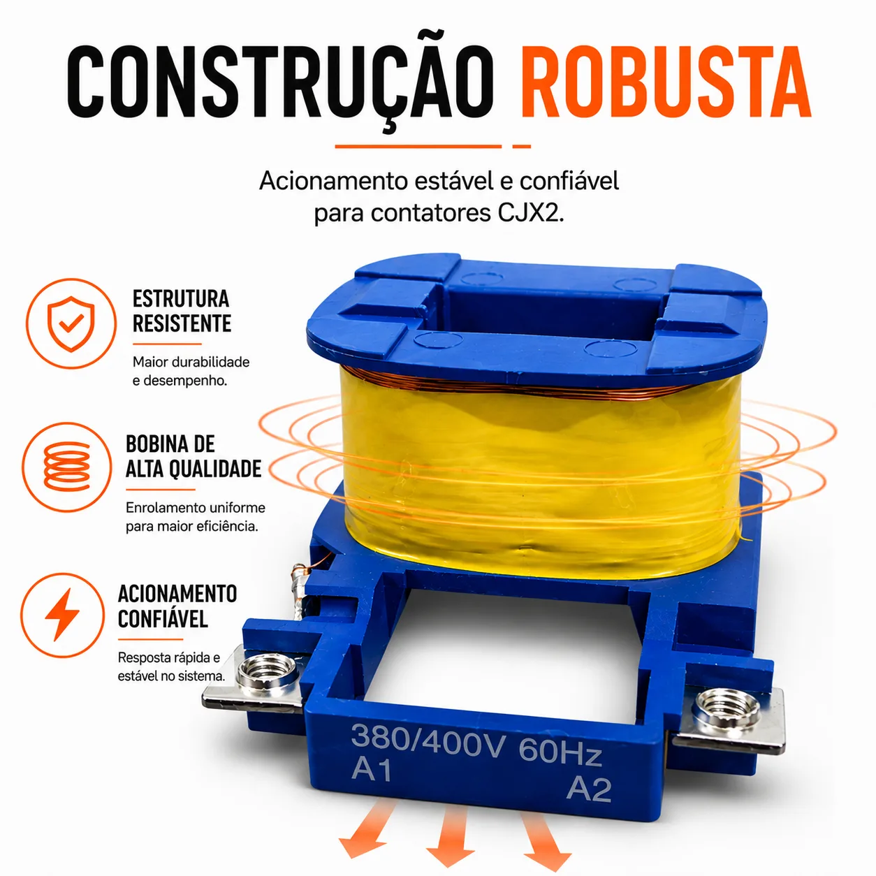 Bobina para contator CJX2 de 9 a 18 A - KAYAMA 12Vdc — imagem 5