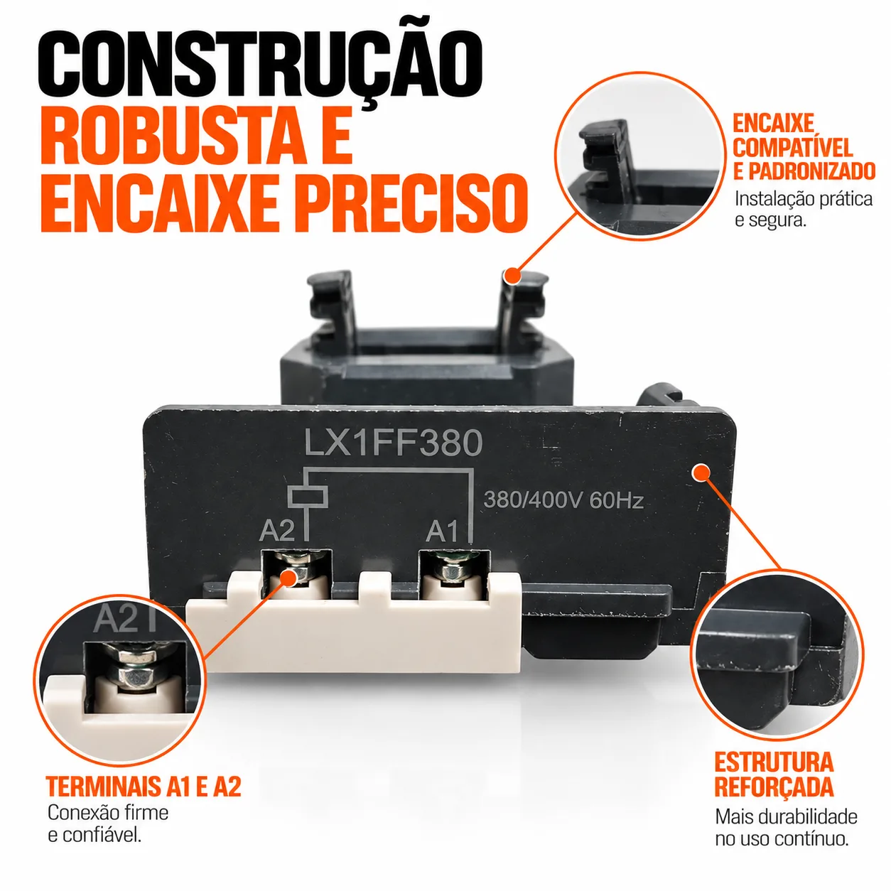 Bobina para contator CJX2 de 115 e 150 A - 50/60 HZ - KAYAMA 380Vca — imagem 4