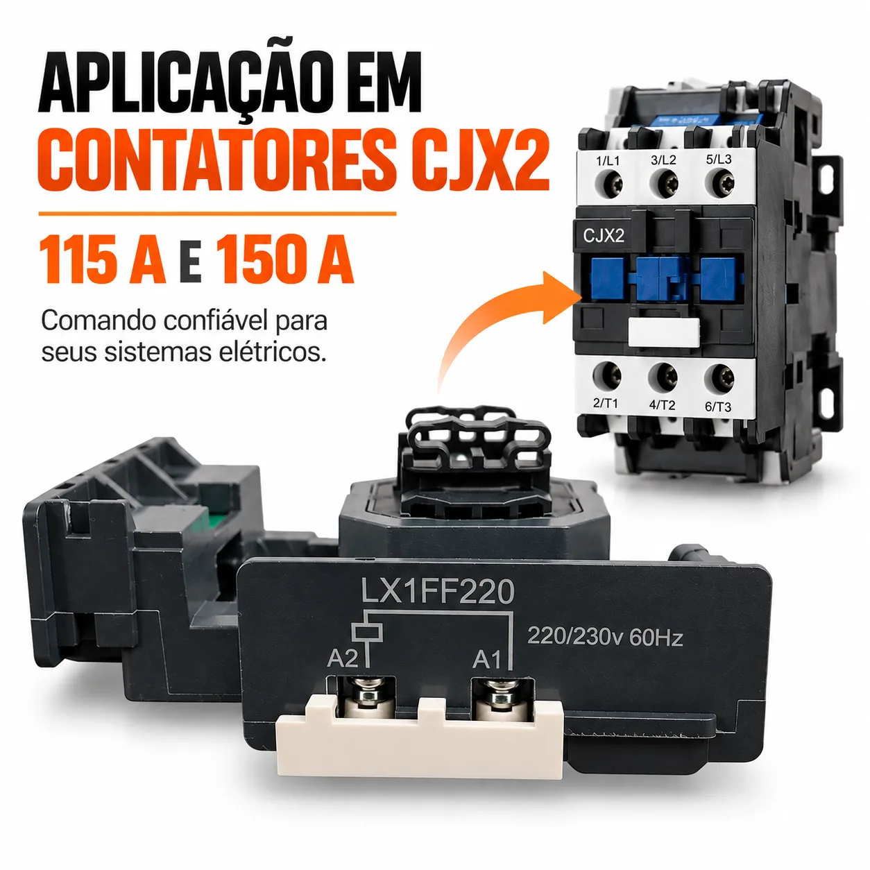 Bobina para contator CJX2 de 115 e 150 A - 50/60 HZ - KAYAMA 127Vca — imagem 2