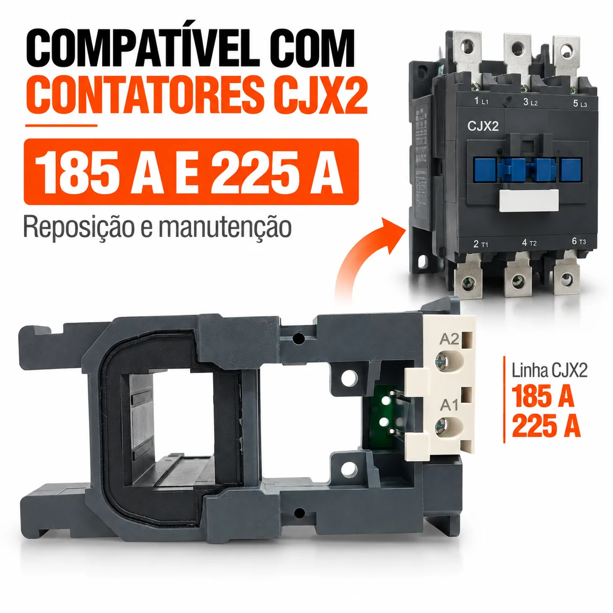 Bobina para contator CJX2 de 185 e 225 A - 50/60 HZ - KAYAMA 380Vca — imagem 2