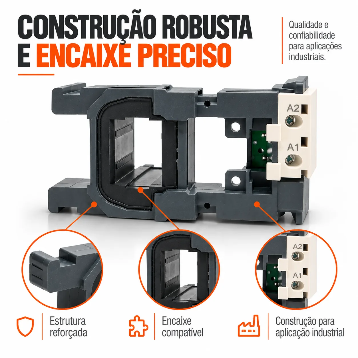Bobina para contator CJX2 de 185 e 225 A - 50/60 HZ - KAYAMA 127Vca — imagem 5