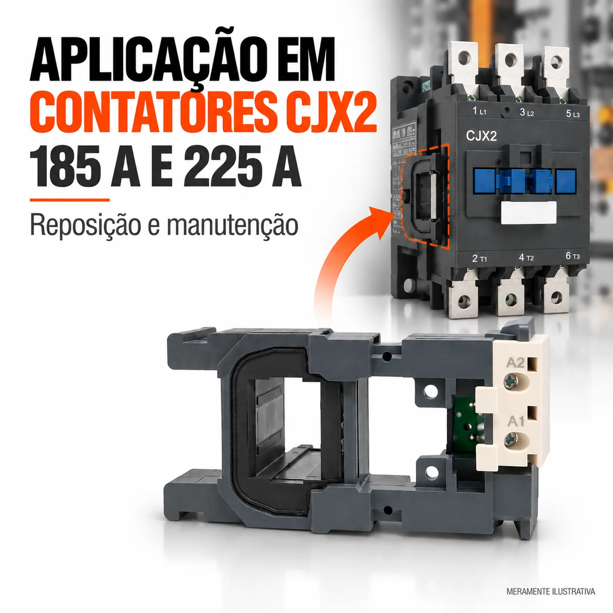 Bobina para contator CJX2 de 185 e 225 A - 50/60 HZ - KAYAMA 220Vca — imagem 3