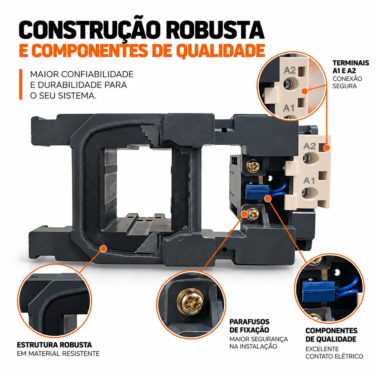 Bobina para contator CJX2 de 265 A - 50/60 HZ - KAYAMA 127Vca — imagem 5