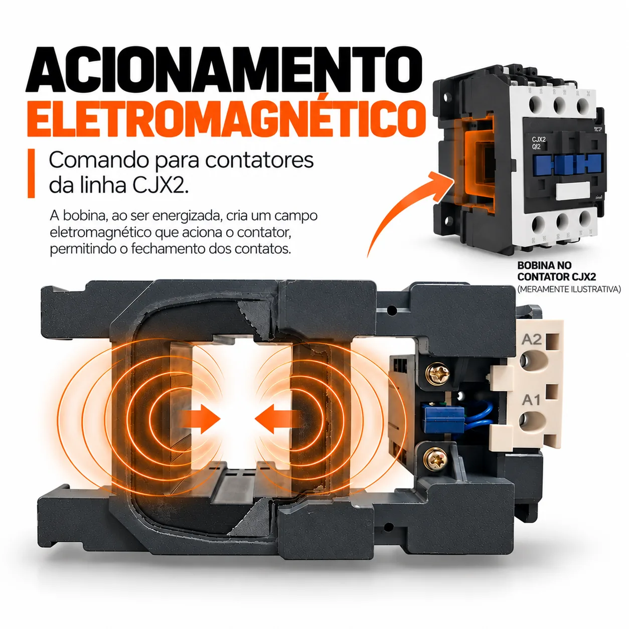 Bobina para contator CJX2 de 265 A - 50/60 HZ - KAYAMA 127Vca — imagem 7