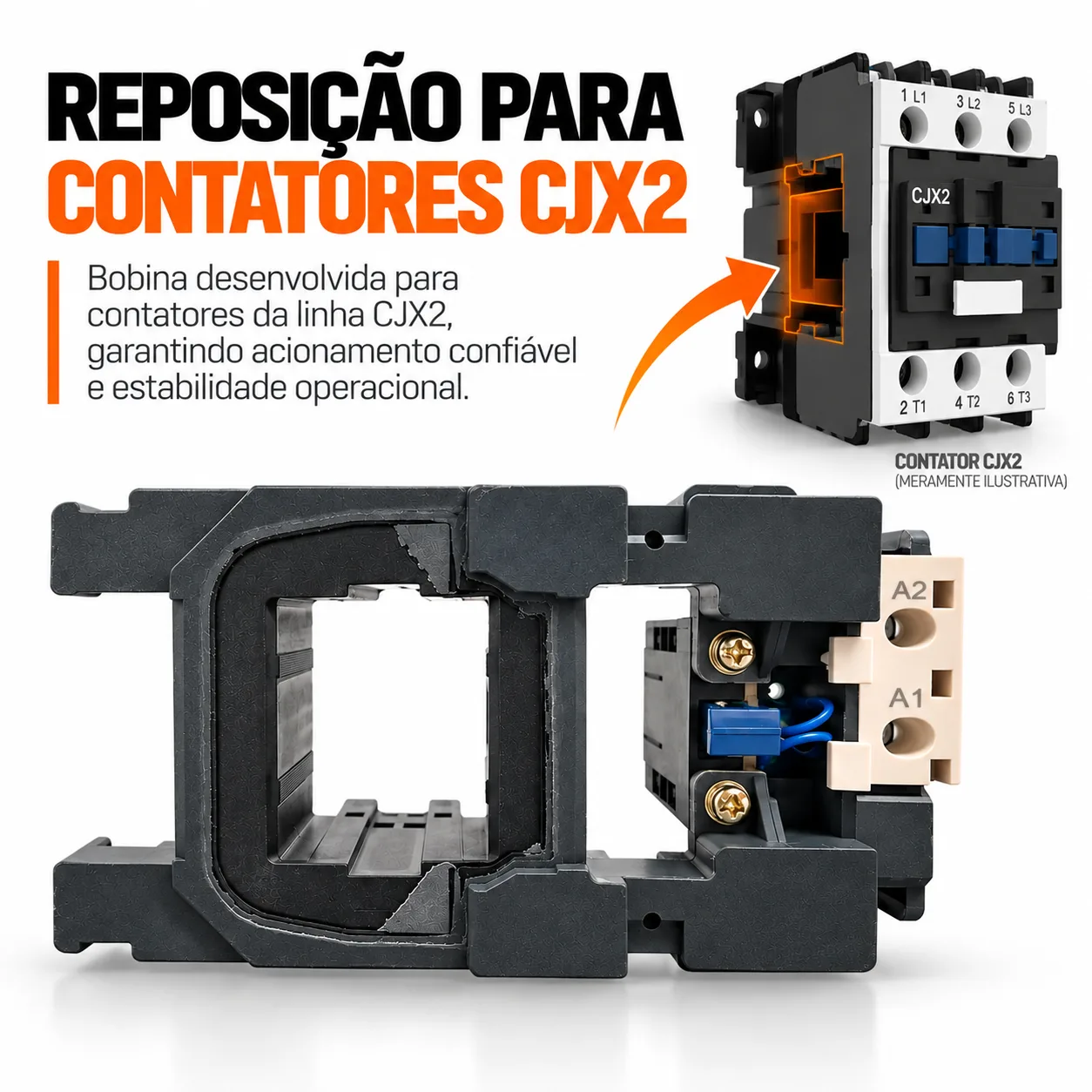 Bobina para contator CJX2 de 330 A - 50/60 HZ - KAYAMA 380Vca — imagem 3