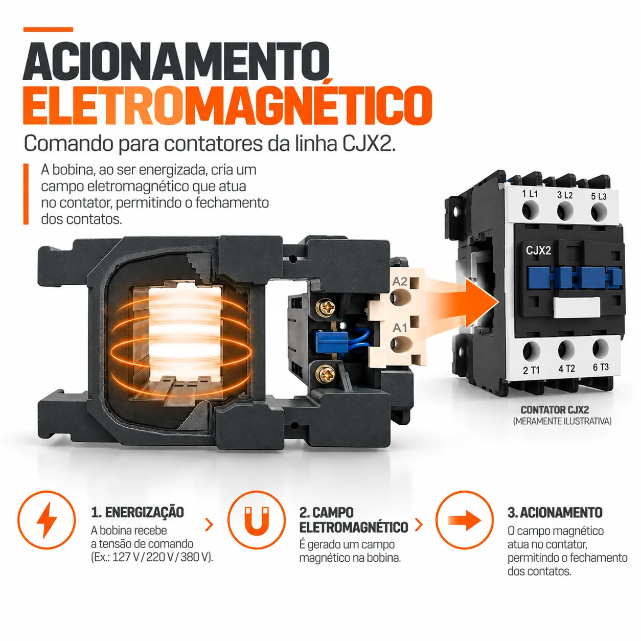 Bobina para contator CJX2 de 330 A - 50/60 HZ - KAYAMA 380Vca — imagem 7
