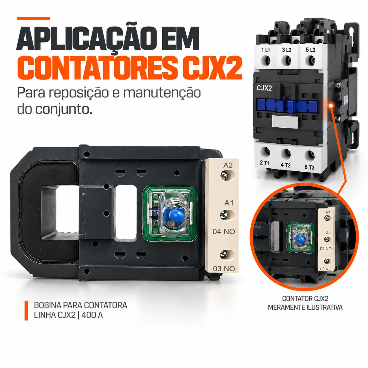 Bobina para contator CJX2 de 400 A - 50/60 HZ - KAYAMA 127Vca — imagem 3