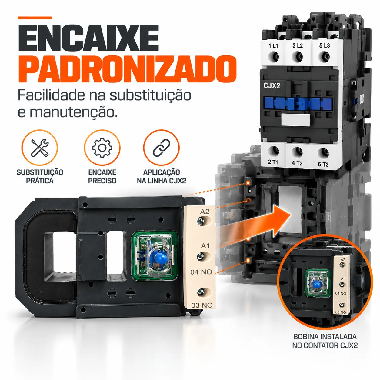 Bobina para contator CJX2 de 400 A - 50/60 HZ - KAYAMA 127Vca — imagem 4