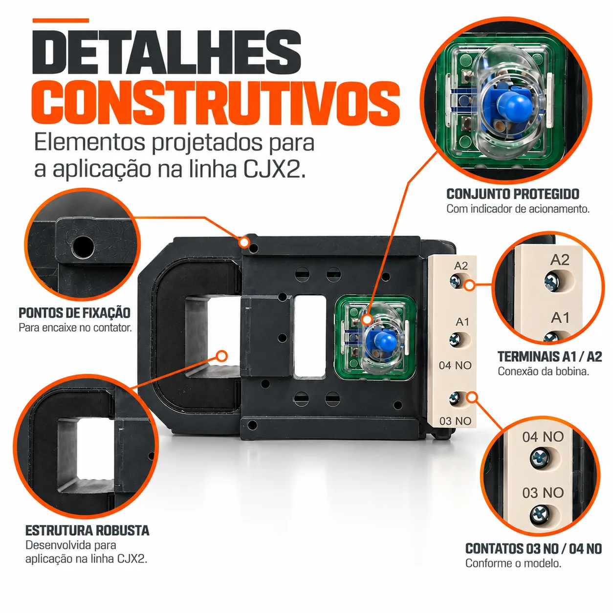 Bobina para contator CJX2 de 400 A - 50/60 HZ - KAYAMA 220Vca — imagem 5