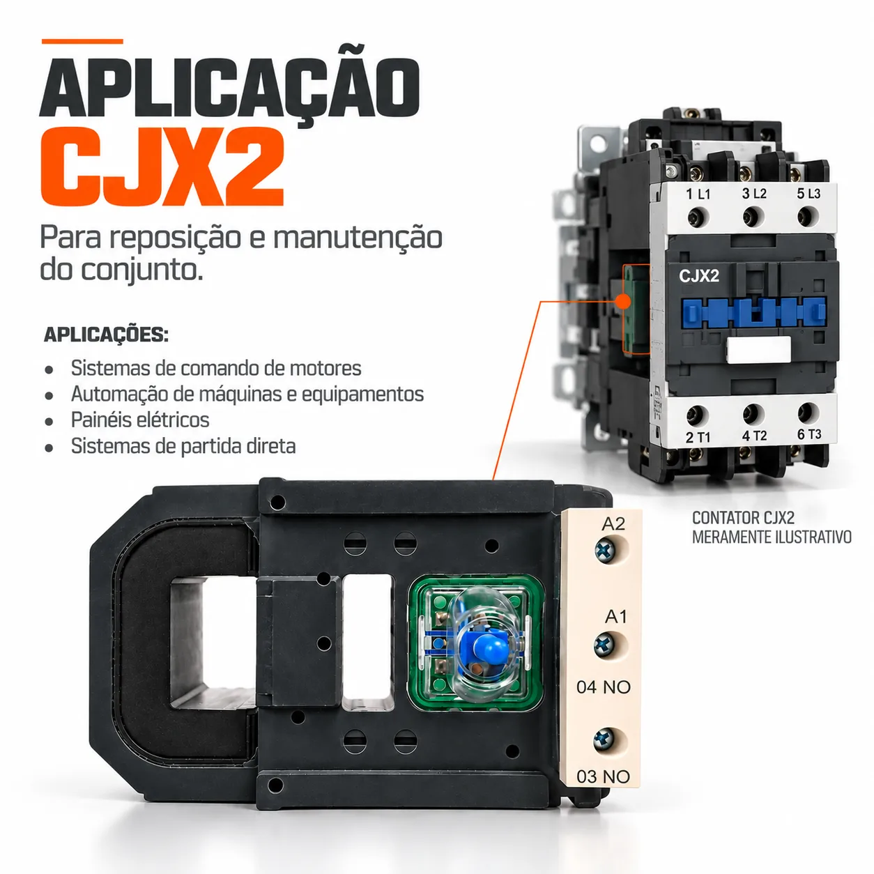 Bobina para contator CJX2 de 500 A - 50/60 HZ - KAYAMA 127Vca — imagem 3