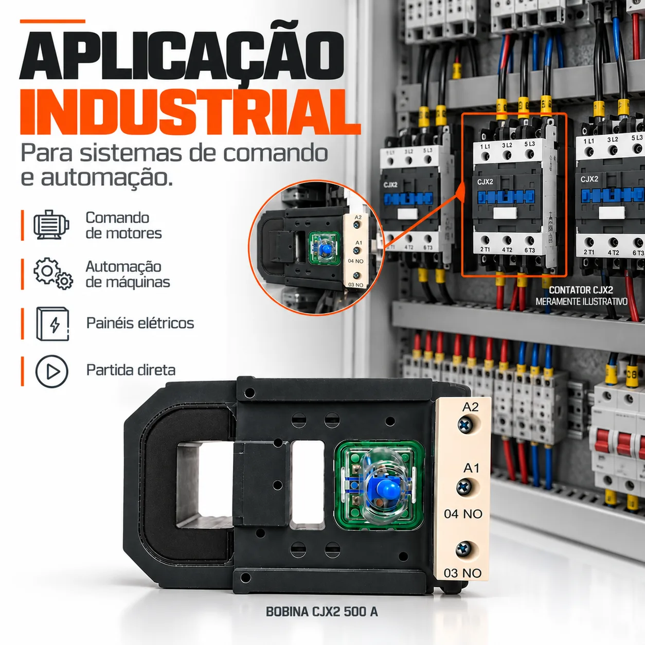Bobina para contator CJX2 de 500 A - 50/60 HZ - KAYAMA 380Vca — imagem 8