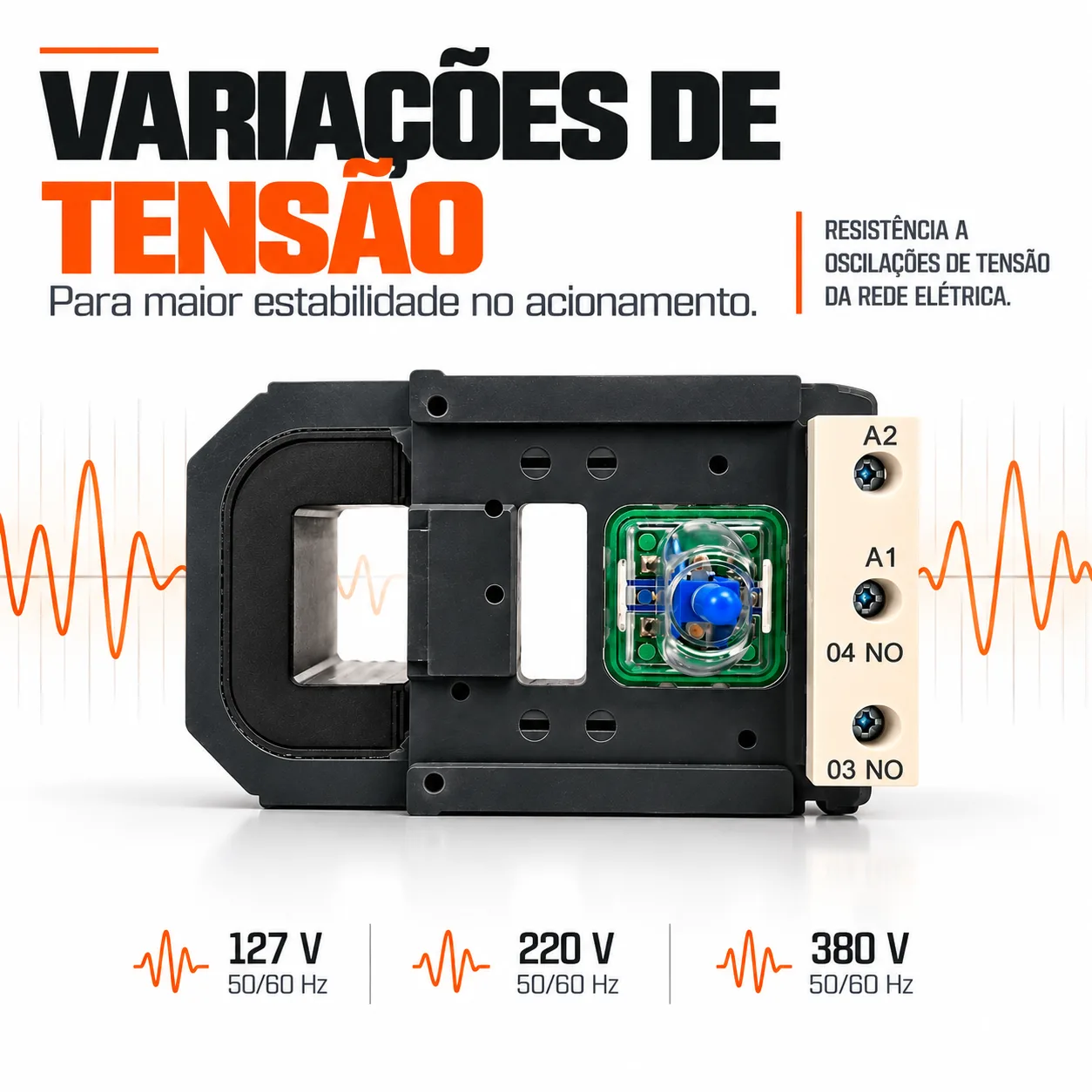 Bobina para contator CJX2 de 630 e 800 A -50/60 HZ - KAYAMA 220Vca — imagem 2