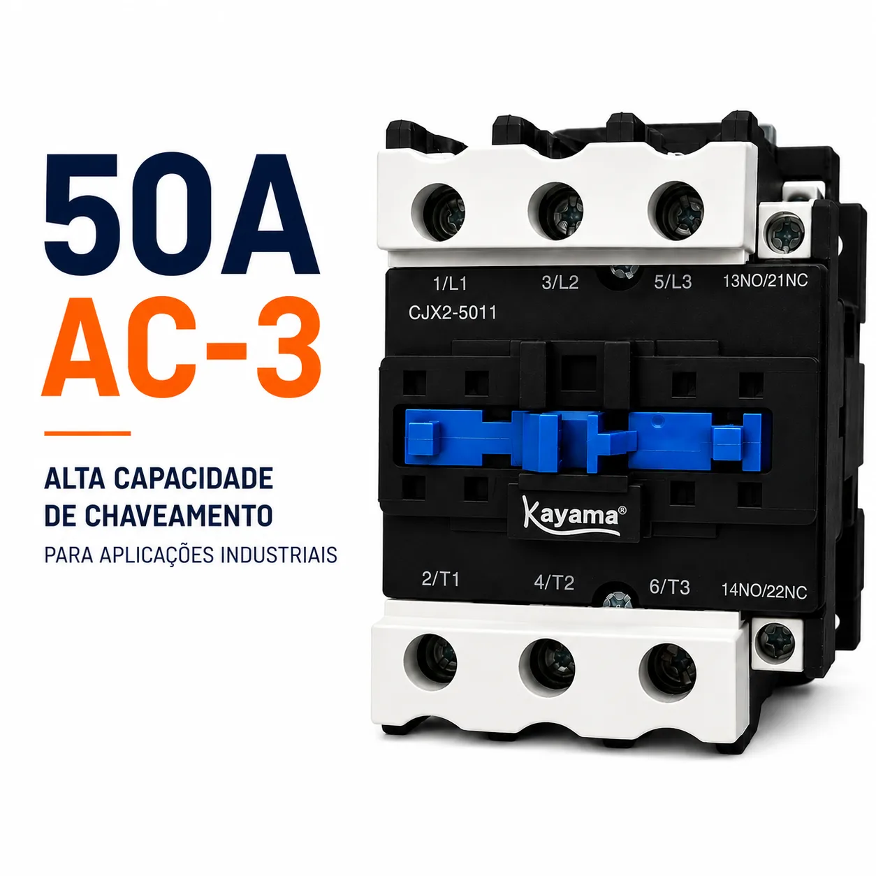 contator Tripolar CJX2-5011C - 220V- 50/60 HZ - KAYAMA — imagem 3