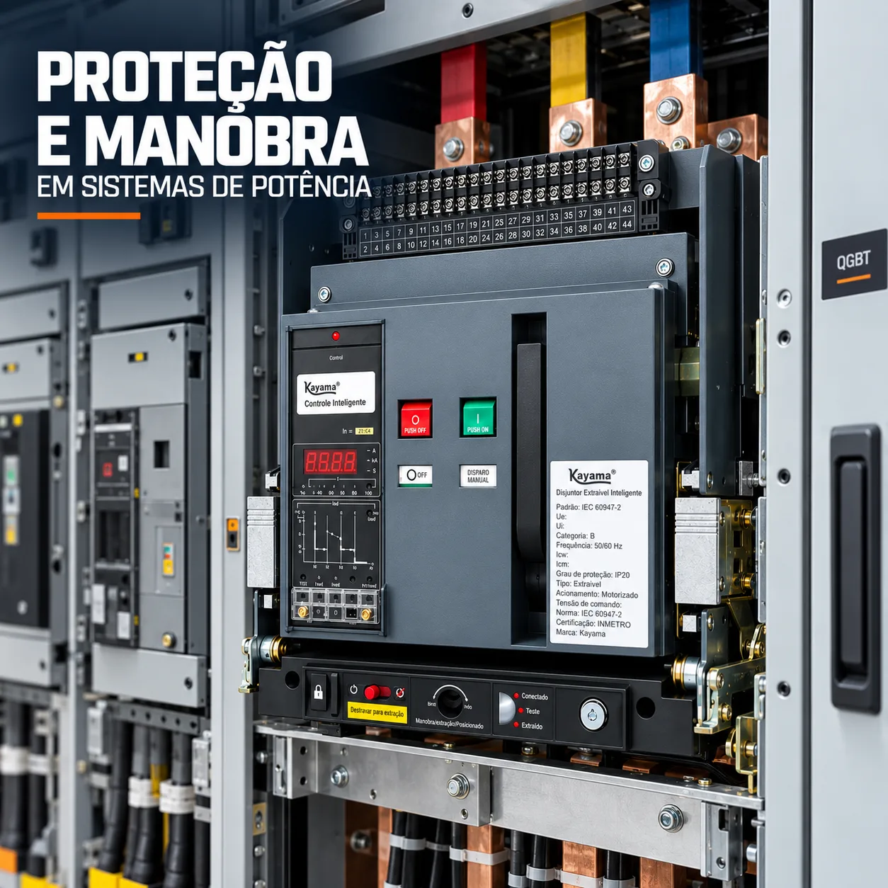 Disjuntor Motorizado ACB-ST45-4000 - 3200A Extraível- KAYAMA — imagem 5