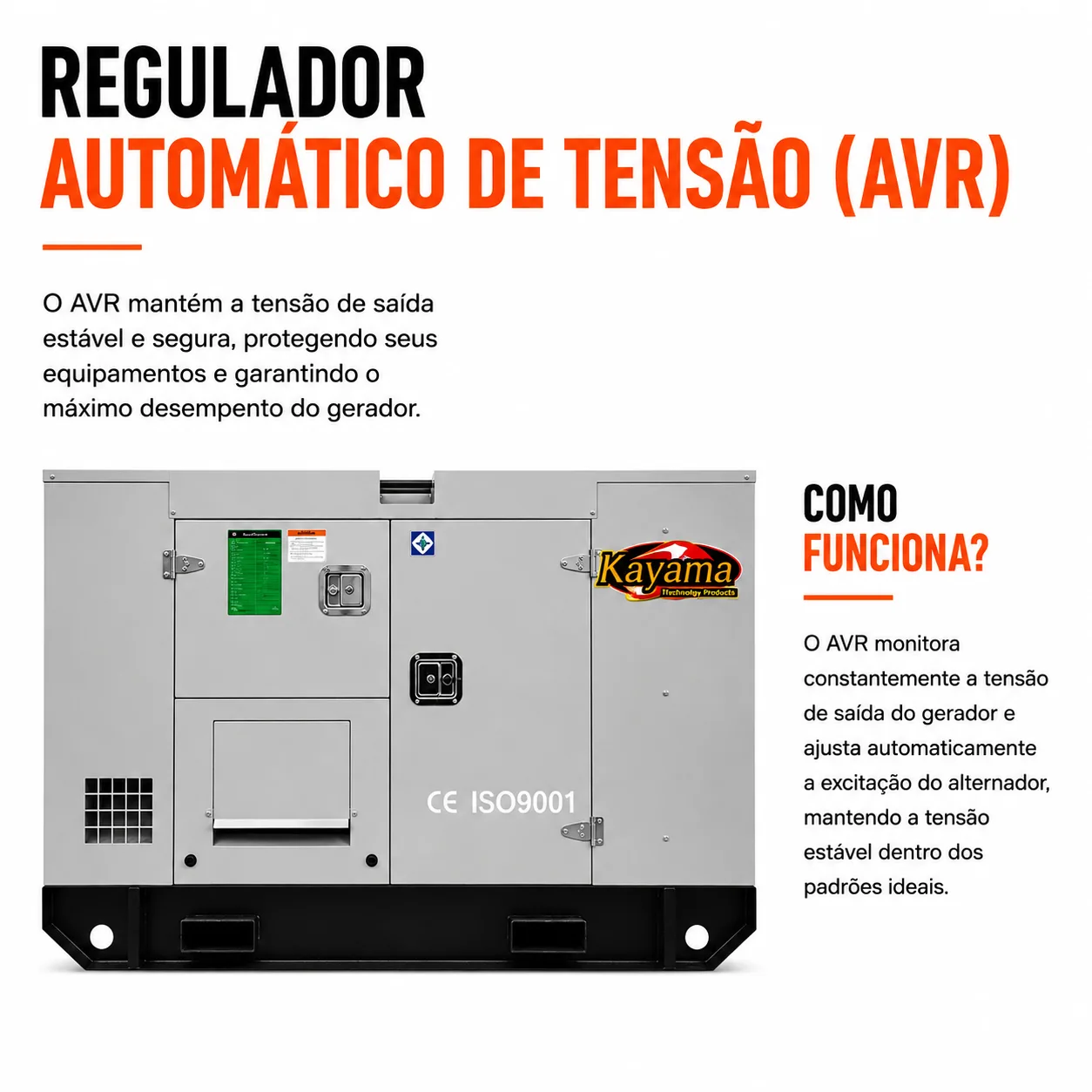 Gerador de Energia Elétrica à Diesel 85 KVA Trifásico Kayama Plataforma modelo K85000PSP3E 266/460V 60 HZ — imagem 11