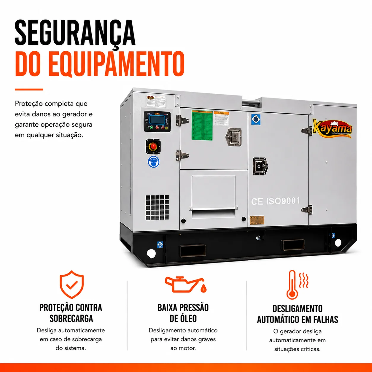 Gerador de Energia Elétrica à Diesel 85 KVA Trifásico Kayama Insonorizado modelo K85000PSP3E 220/380V 60 HZ — imagem 4