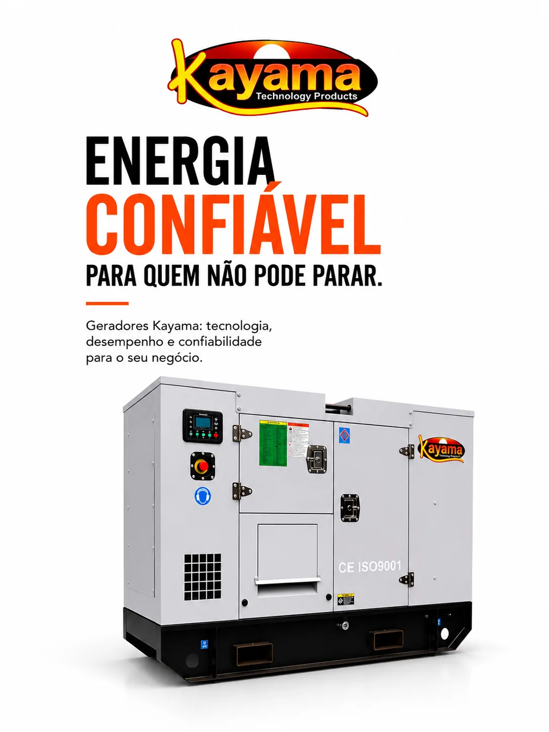 Gerador de Energia Elétrica à Diesel 85 KVA Trifásico Kayama Cabinado modelo K85000PSP3E 266/460V 60 HZ — imagem 7