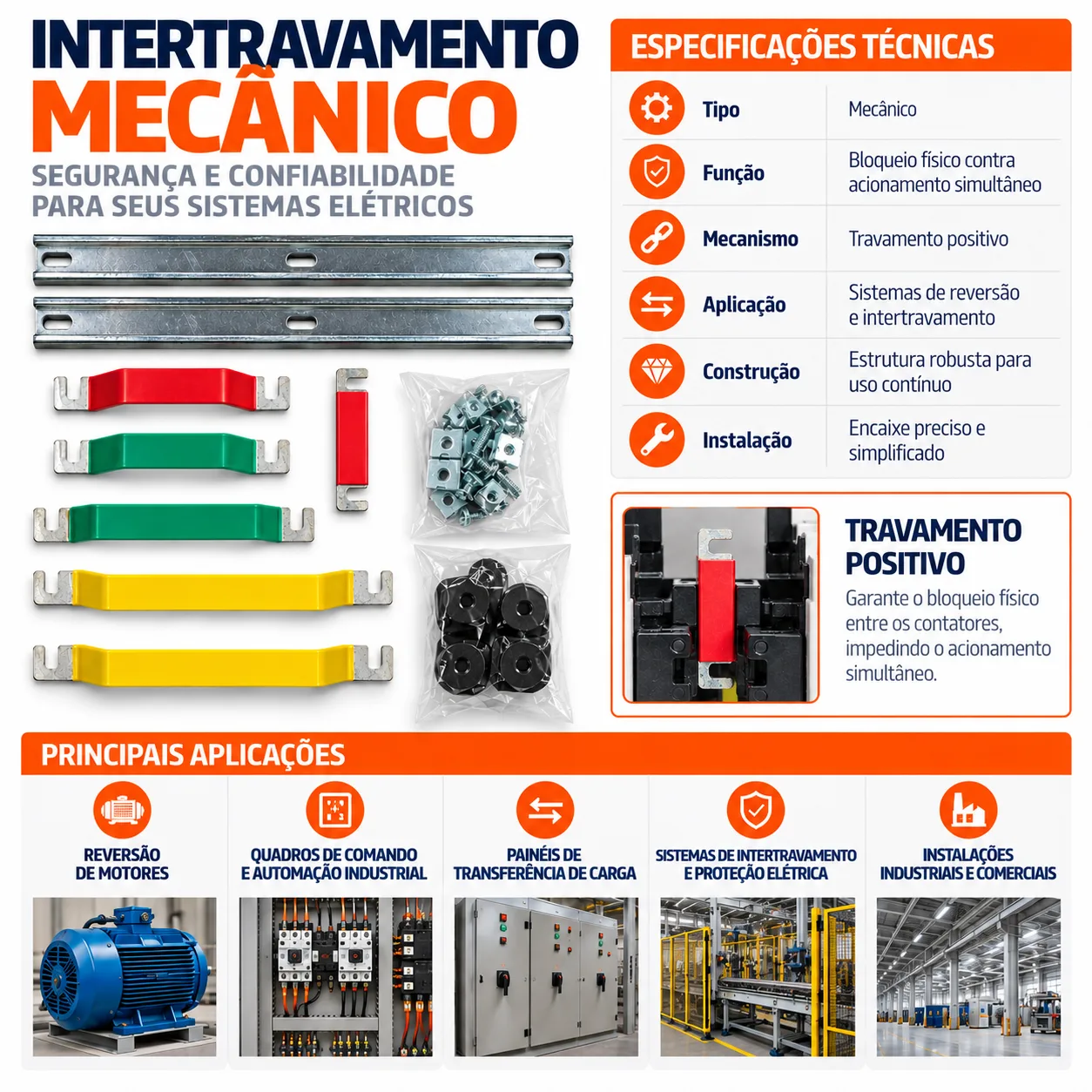 Intertravamento mecânico CJX2-F500 c/barramento- KAYAMA — imagem 3
