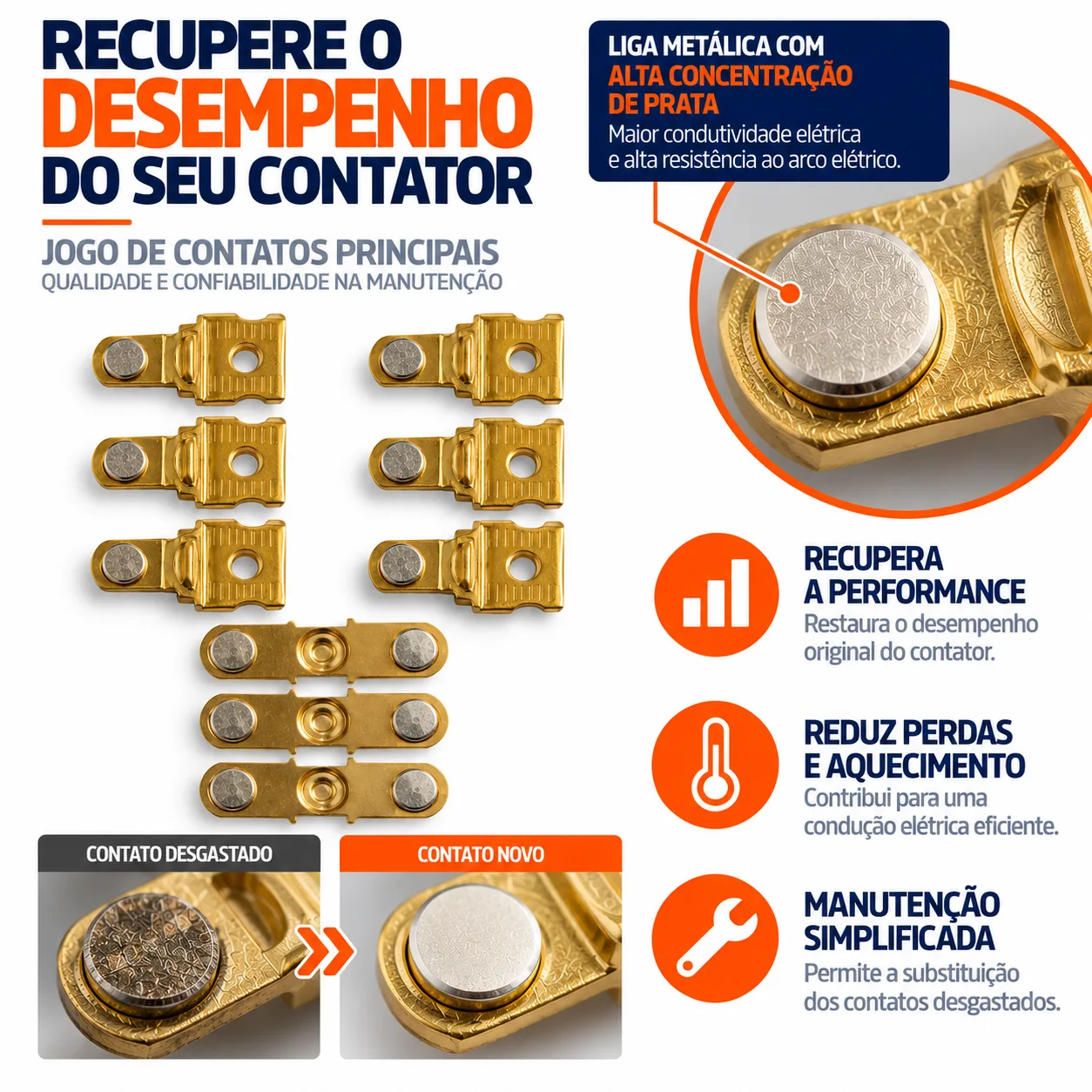 Jogo de contato contator CJX2 - 3210C- KAYAMA — imagem 2