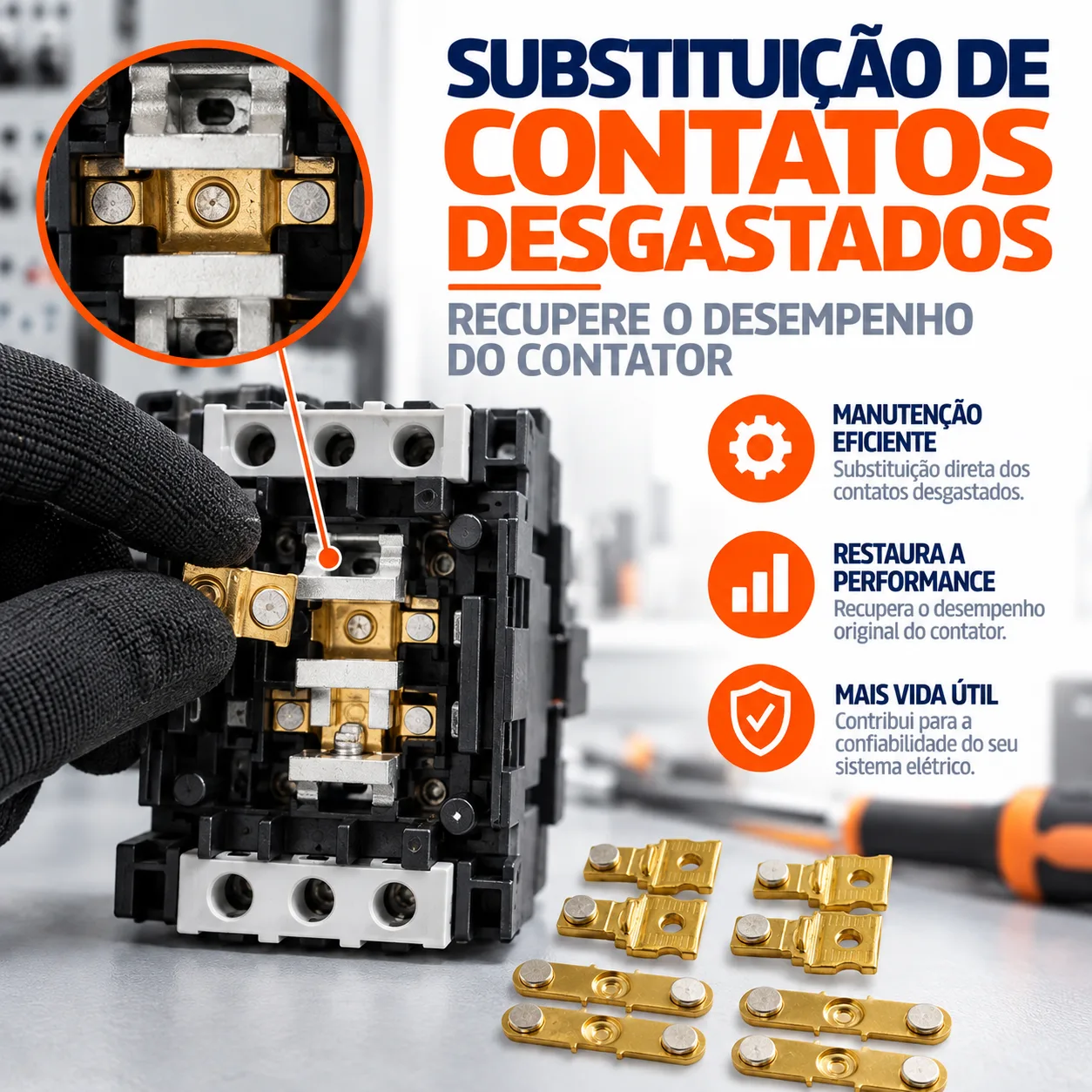 Jogo de contato contator CJX2 - 8011C- KAYAMA — imagem 4