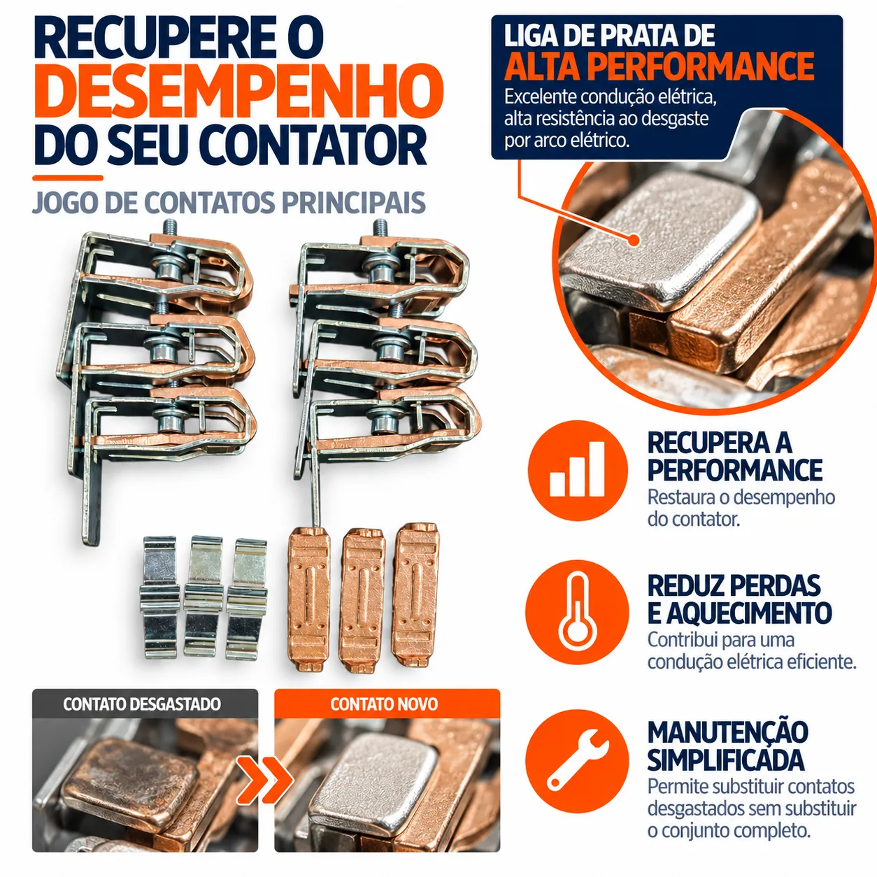 Jogo de contato contator CJX2 - F400C- KAYAMA — imagem 2