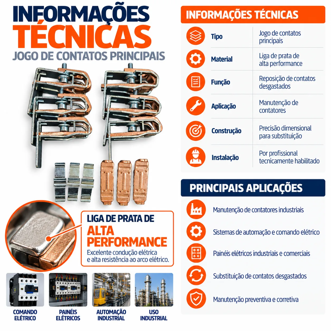 Jogo de contato contator CJX2 - F225C- KAYAMA — imagem 3
