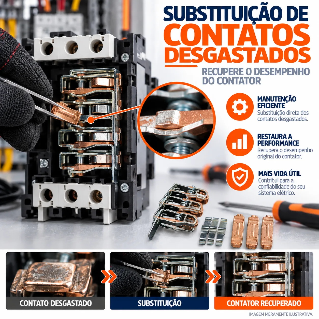 Jogo de contato contator CJX2 - F185B- KAYAMA — imagem 4