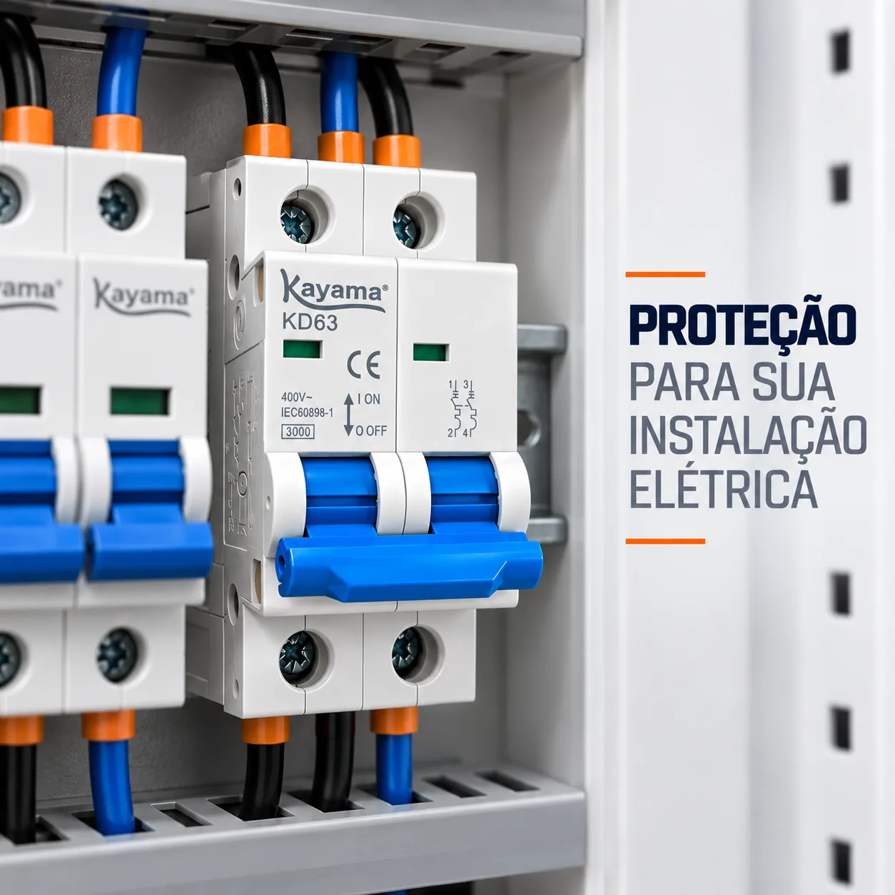 Mini-disjuntor DIN Bipolar Curva C 40A — imagem 4