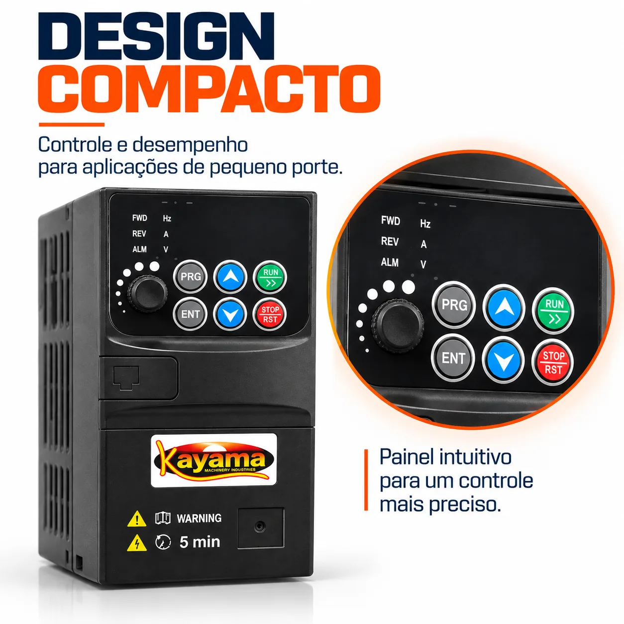 Mini Inversor de Frequência Monofásico/Trifásico 10 cv 220V MIFMT 1030-100 Kayama — imagem 3