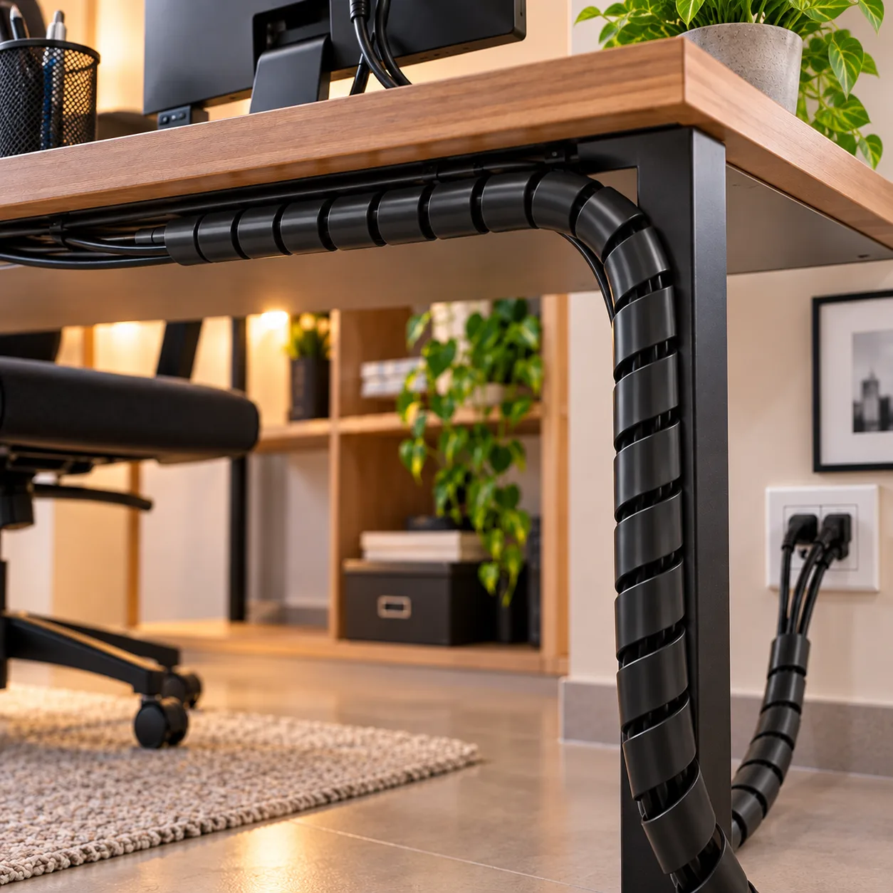 Organizador de Cabos espiral Preto Kayama 4 mm c/ 25 metros — imagem 4