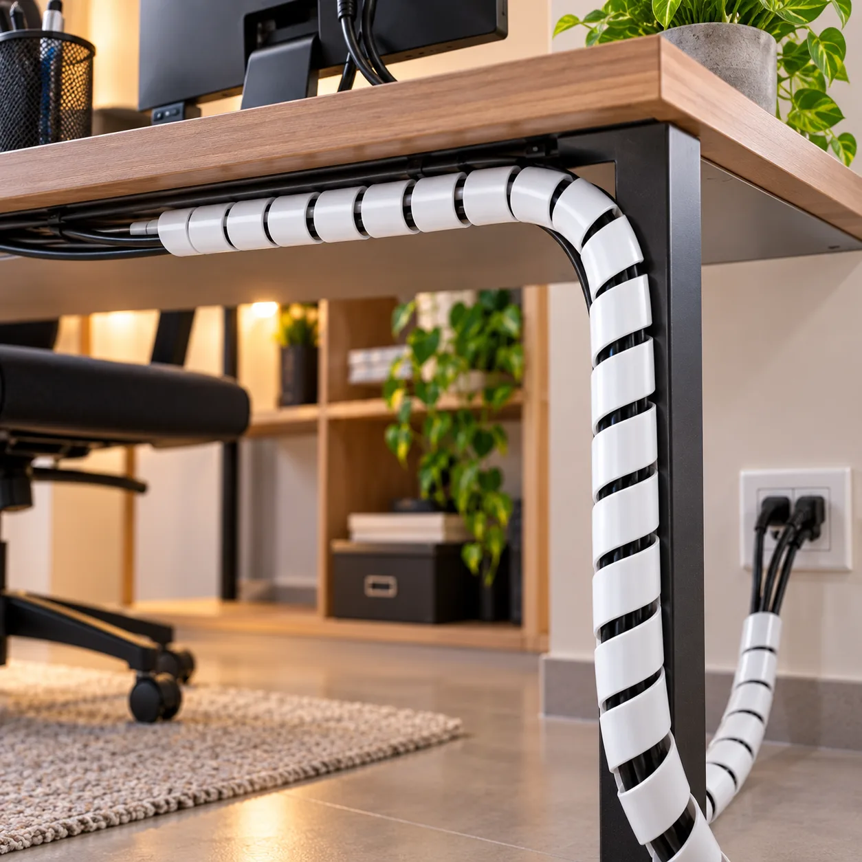 Organizador de Cabos espiral Branco Kayama 30 mm c/ 1,5 mts — imagem 4
