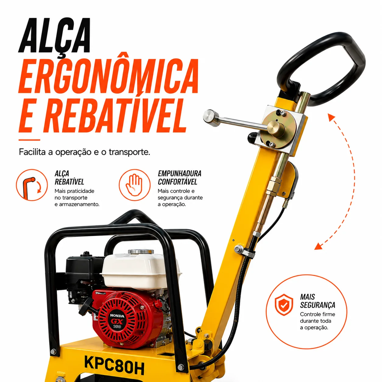Placa Vibratória à gasolina 80 Kg Kayama modelo:KPC80H — imagem 3