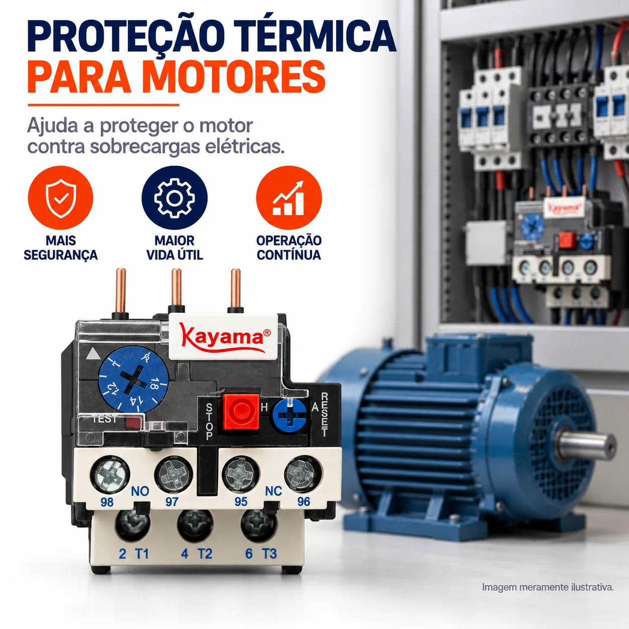 Relé Térmico de Sobrecarga JR28-93(LR2-D33)80-93A - KAYAMA — imagem 2