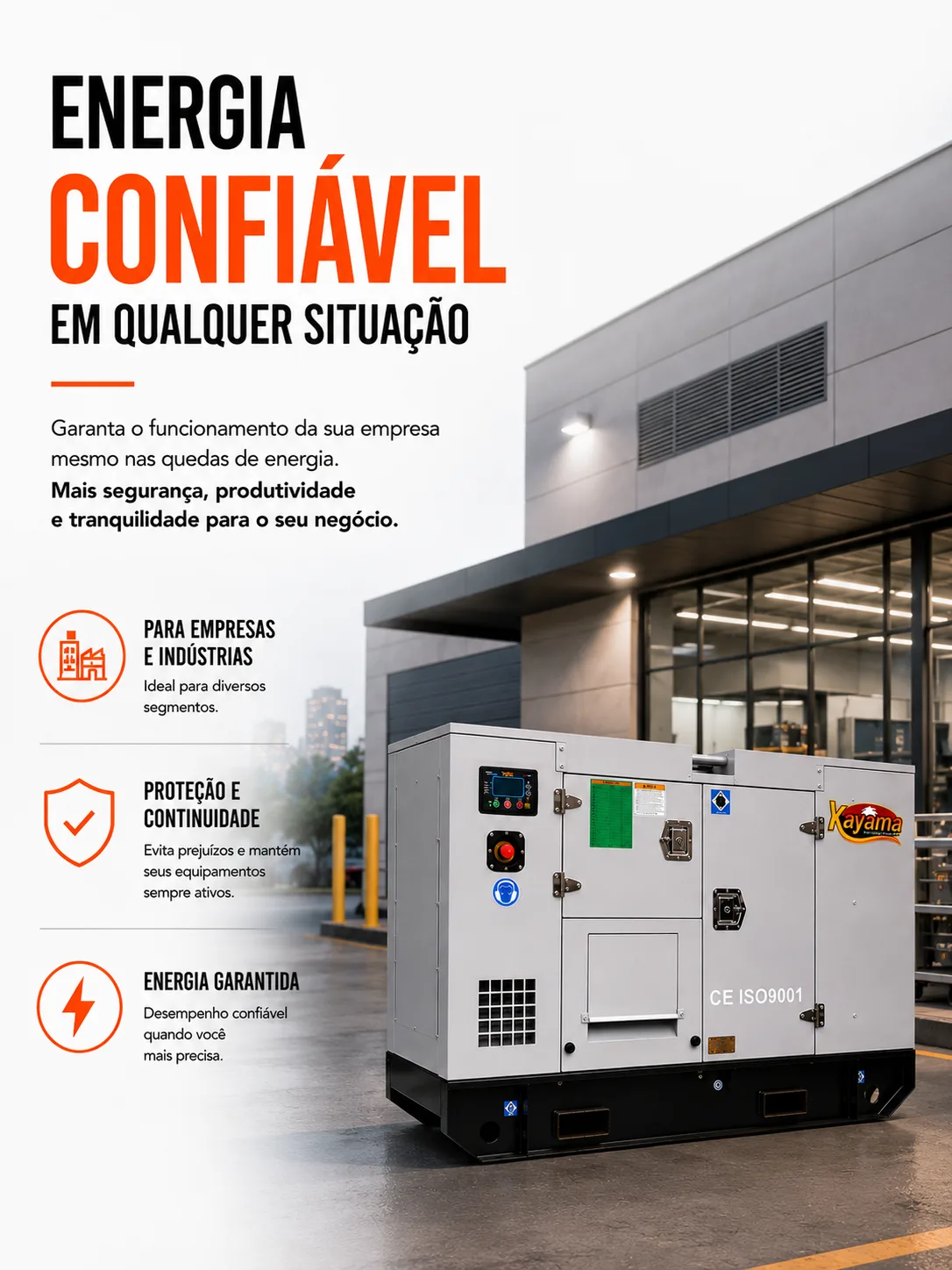 Gerador de Energia Elétrica à Diesel 762 KVA Trifásico Kayama Carroceria modelo K762000PSP3E 127/220V 60 HZ — imagem 6