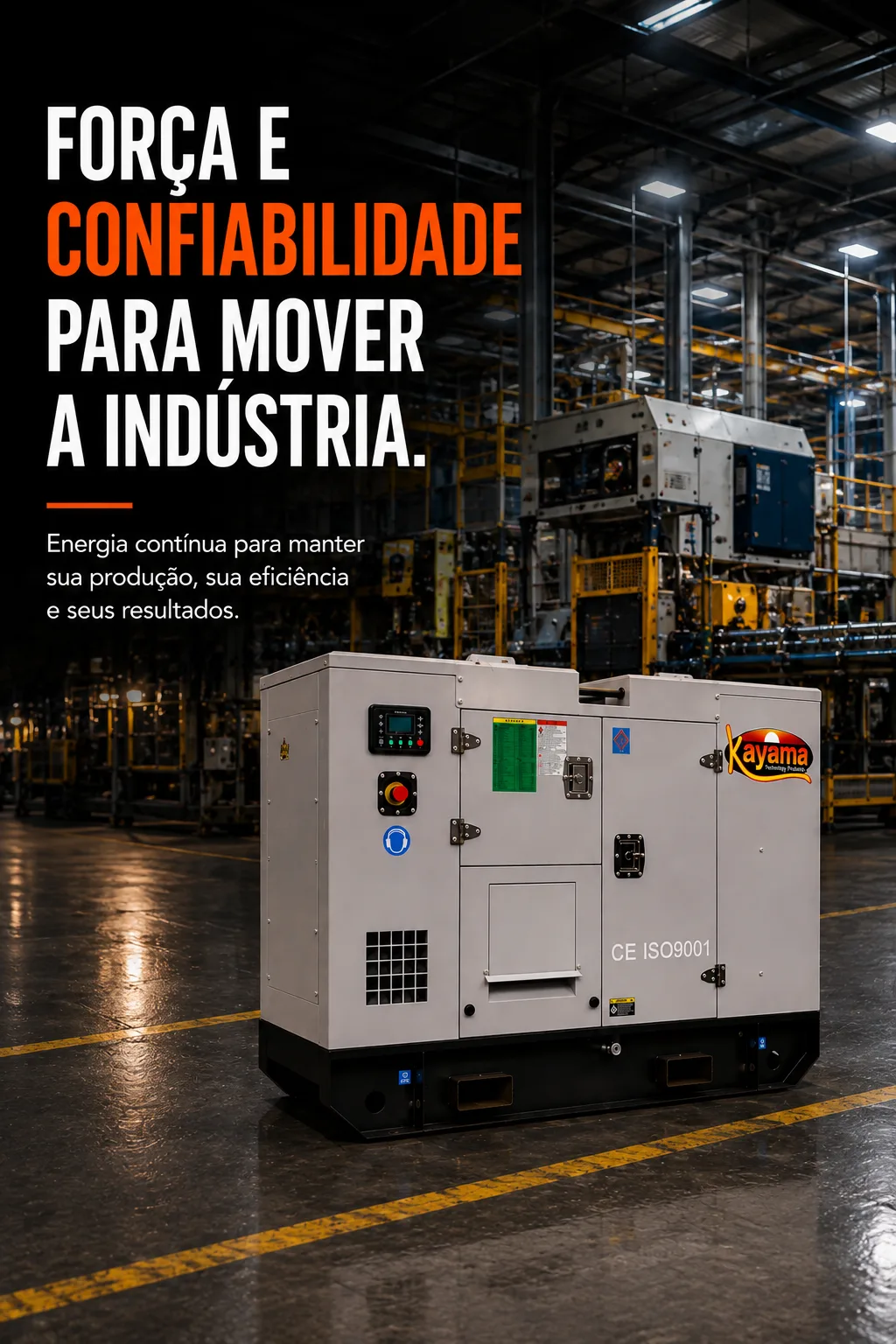 Gerador de Energia Elétrica à Diesel 565 KVA Trifásico Kayama Cabinado modelo K565000PSP3E 120/208V 60 HZ Paralelo — imagem 10
