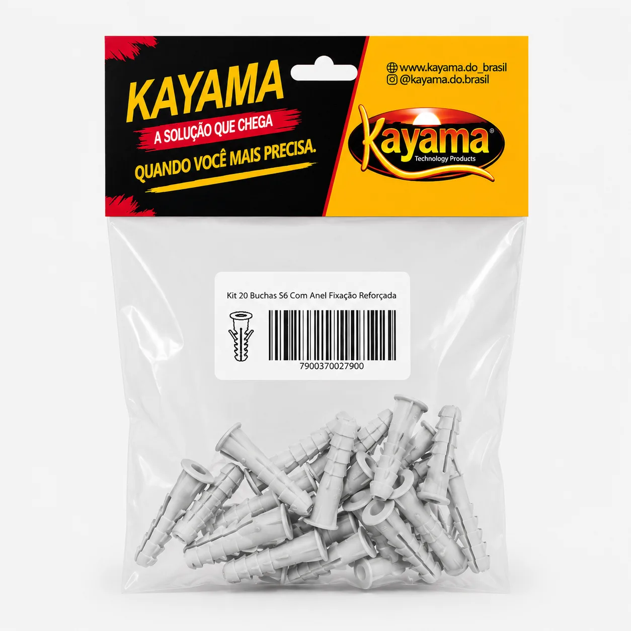 Kit 20 Buchas S7 Com Anel Kayama Fixação Reforçada(Encartelado)