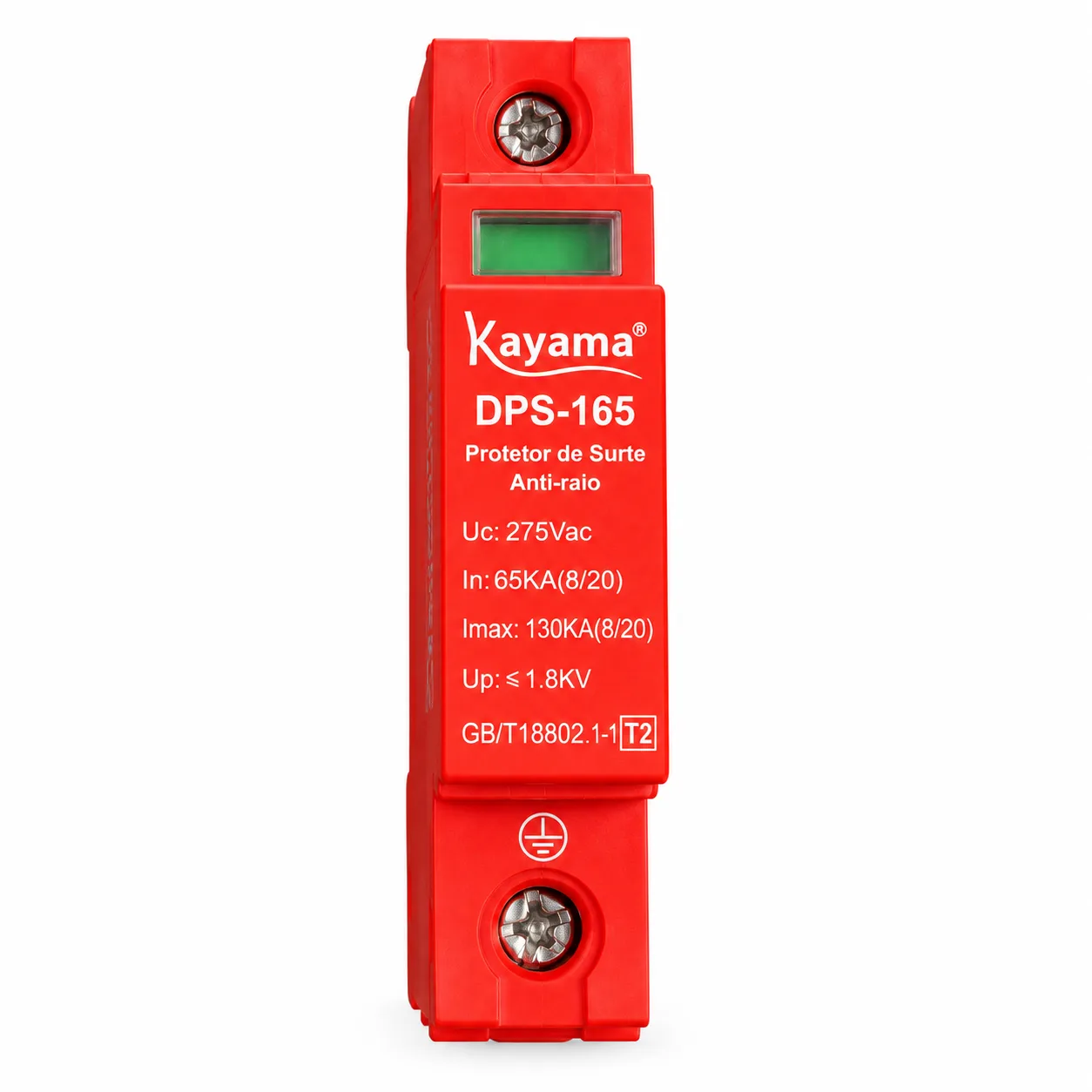 Protetor de Surto DPS Antiraio 65KA 275V 1P DPS-165 Kayama
